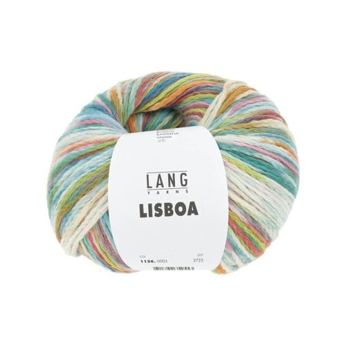 Pelote De Coton À Tricoter Lisboa - 100gr ¿ Lang Yarns - 100% Coton, Légèreté Et Éclat Inspirés Du Portugal. Color : 03 Multicolore