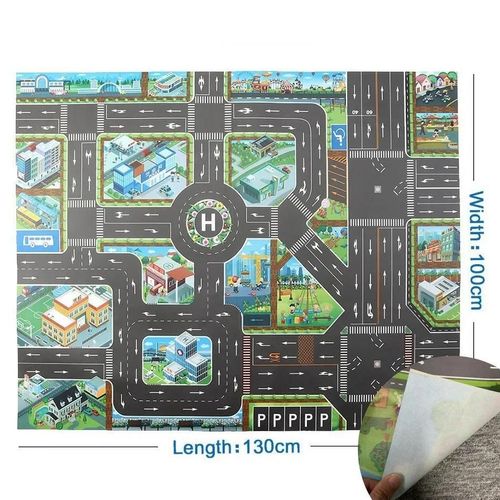 Tapis De Jeu Pour Enfants, Surface D'activité Imperméable, Carte De Route, Animal, Jouet Pour Bébé, Dinosaure, Portable, Ferme, Route, Non Toxique-Mat 100x130cm-En27
