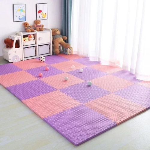 Tapis De Jeu Pour Bébé, Tapis Puzzle, Tapis De Sol Pour Enfants, Épais En Mousse Eva, Pour Chambre D'enfants, Tapis D'activités Pour Bébé 30x1cm-20pcs-Rose-Pourpre