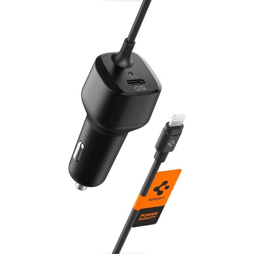 Shiba-Chargeur Voiture Usb C Total 47w Pd 27w Avec Câble Lightning Intégré 20w Charge Rapide Type C Adapteur Voiture Pour Iphone 1[8