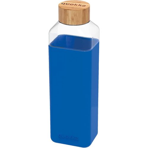 Shiba-Storm Azure | Bouteille En Verre Carrée Avec Couvercle En Silicone 700 Ml[5439]