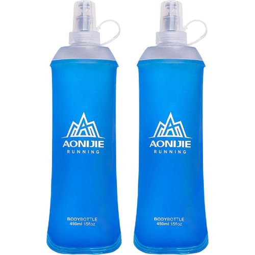 Shiba-Gourde Souple Flasque Running Gourde Sport Pliable Poche Hydratation Flacon Bouteille D'eau Pour Randonnée Marathon (450ml -[3
