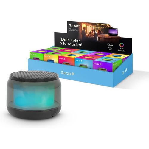 SHIBA-- Haut-parleur portable sans fil Bluetooth 5.1/Micro SD avec 15 modes d'éclairage LED multicolores, son 360º et mains libres[1