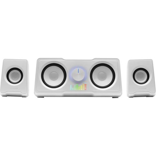 SHIBA-MS22W, Haut-parleurs Gaming Compactes 2.2, RGB Flow, Subwoofer + 4 Haut-parleurs Actifs, DSP Sound 35W, Blanc[137]