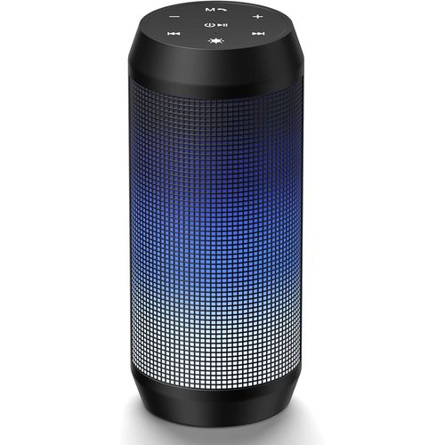 SHIBA-Haut-parleur Bluetooth, Haut-parleur Bluetooth sans fil portable avec éclairage LED, IPX6 étanche, adapté à la maison, à l'e[2
