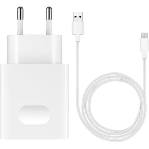 Huag-Huawei Hw-050200e01 Chargeur 2 Ampères Blanc/Câble De Charge Microusb Pour Huawei P10 Lite/P9 Lite/P8/P8 Lite/P8 Lite 2017/P Smart/P Smart 2019 Honor 7 6/ Ascend P8 P7 Etc.