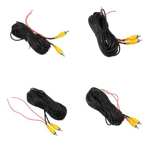 Câble vidéo RCA pour caméra de recul de voiture, connexion de fil de déclenchement, moniteur de stationnement mâle à mâle, 10m 12m 15m 20m