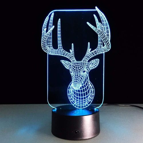 Shiba-Lampes De Table Pour Animaux De Bureau Veilleuses Smart Touch & Télécommande 7 Couleur 3d Led Illusion Lampe Pour Enfants En[2