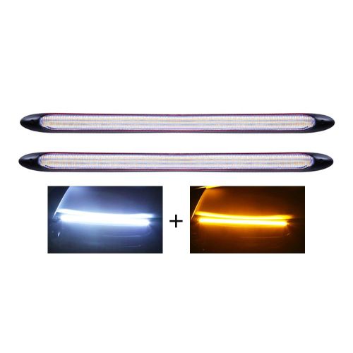2 Feux De Jour Led Avec Clignotant Et Bande D'éclairage Diurne, Feux À Flux Séquentiel Drl, Universel, 12v
