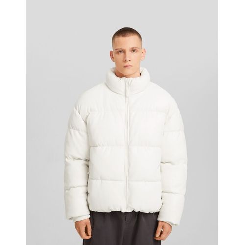  Doudoune En Similicuir Homme Xl Blanc