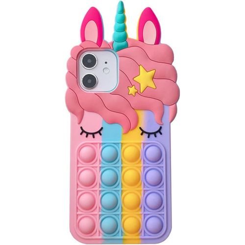Bulles Pop Coque Pour Iphone 11,Mignon Belle Bande Dessinée Licorne Arc-En-Ciel Pop Antichoc Silicone Étui Souple Pour Apple Iphone 11 6,1 Pouces[H2091]