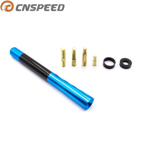 Cnspeed ? Antenne Universelle Bleue Pour Voiture, Signal Radio Am Fm, En Aluminium Et Fiber De Carbone, 120mm, Yc100467