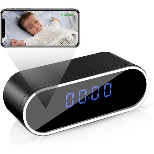 Caméra Espion D`Horloge WiFi Cachée - WLAN FHD 1080P/4K avec Contrôle APP Caméras sans Fil - pour Family Office Store Femme de Ménage Nounou Sécurité Secrète Cam