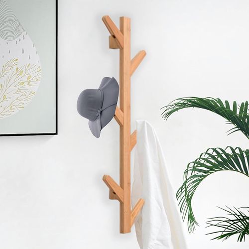 porte manteau mural en bois avec 6 crochets, patere murale, crochet porte manteau, porte manteau enfant, patere porte manteau, le bureau, le couloir(30.7 x 9.4 x 2.7 ince)