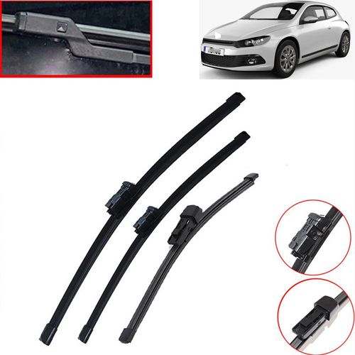 Jeu De Lames D'essuie-Glace Avant Et Arrière Pour Vw Scirocco 2008 ? 2017, Pour Pare-Brise De Voiture