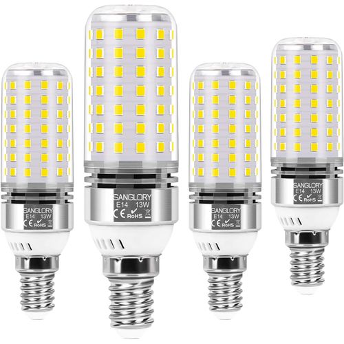 Lampe E14 Led Ampoule, 13w Ampoule E14 Led Équivalente À Incandescence 100w, 1400lm, Blanc Neutre 4000k, Ampoules Led E14 A Vis, Ac 175-265v, Non Dimmable, Lot De 4[Den5280714]