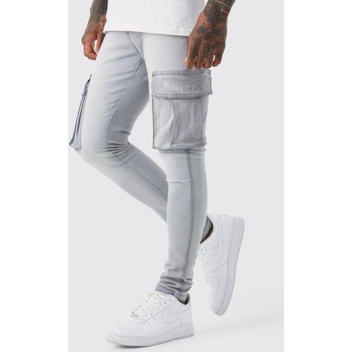 Jean super 2024 skinny homme gris