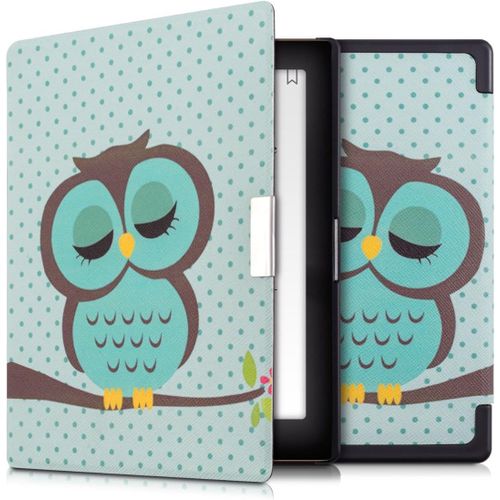 Étui Compatible Avec Kobo Aura Edition 1 Coque - Étui À Rabat Magnétique Tablette Ereader Similicuir - Turquo -Marron-Menthe Glaciale[Ave5301218]