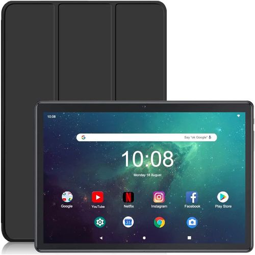 KGABERY-Tablette Android,Tablette10 Pouces,16 Go De Ram 128 Go De Rom (256 Go Extensible),Caméra 2Mp+ 8Mp¿2.5D Ips 800X1280 Fhd¿Grande Batterie Tablette Tactile.(Noir)