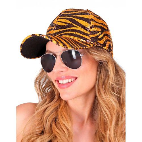 Casquette À Sequins Tigrée Adulte