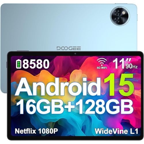 KGABERY-U11 Tablette Android 15,11 Pouces 90 Hz,16Gb Ram+128Gb Rom(2Tb Tf),Octa-Core Tablette Tactile,8580Mah,Corps Métallique Ultra-Mince 7,9 Mm,Caméra 13Mp,Support Netflix/Face Id/5G Wifi