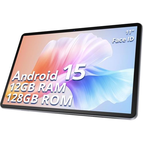 KGABERY-Tablette Android 15 11 Pouces (28 Cm)-12 Go Ram+128 Go (Extensible 1 To)-Processeur Octo-Core,Écran Hd Ips,Batterie 8000Mah,Wi-Fi 2.4G/5G,Bluetooth 5.0,Gps,Widevine L1-Housse Incluse