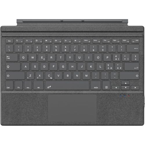 KGABERY-Clavier Bluetooth Espagnol Uniquement Pour Microsoft Surface Pro 7 Plus/7/6/5/4/ 3,Qwerty Clavier Type Cover Sans Fil Avec Rotatif Tactile Slim Batterie Rechargeable Intégrée