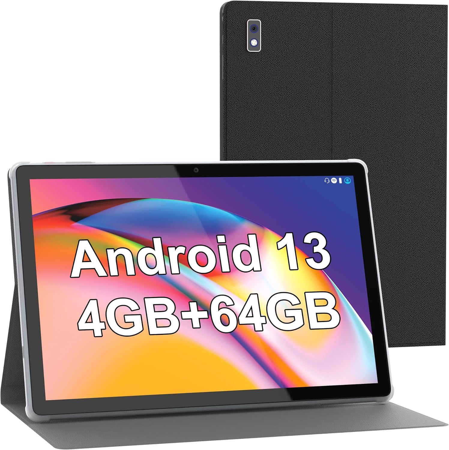 KGABERY-Smartpad A10 Tablet 10,1 Pouces Android 13 Tablets Avec Boîtier,4+64Gb Rom Processeur Quad-Core 5000Mah Batterie,1280X800 Ips Hd Écran Tactile 5Mp+8Mp Caméra,Bluetooth,Wifi,Gps Tablets