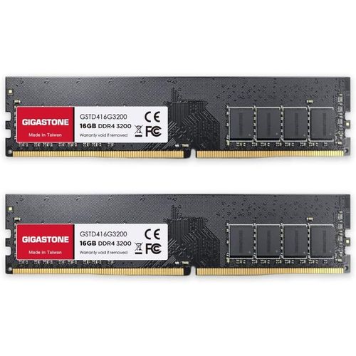 KGABERY-¿Ddr4 Ram¿ Desktop Ram 32Gb (2X16Gb) Ddr4 32Gb Ddr4-3200Mhz Pc4-25600 Cl16 1.35V Udimm 288 Pin Unbuffered Non Ecc For Pc Computer Desktop Memory Module Ram Upgrade Kit (Desktop Only)