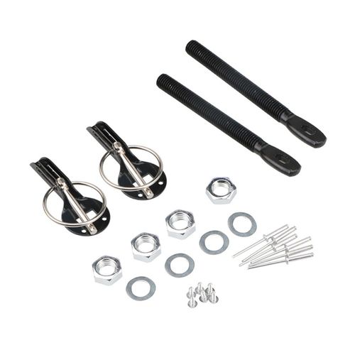 Jdm Sport ? Kit De Verrouillage De Capot En Alliage Noir, Broches De Verrouillage Pour Ford F250 6.0l, Double Faisceau 03-07
