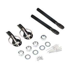 Jdm Sport ? Kit De Verrouillage De Capot En Alliage Noir, Broches De Verrouillage Pour Ford F250 6.0l, Double Faisceau 03-07