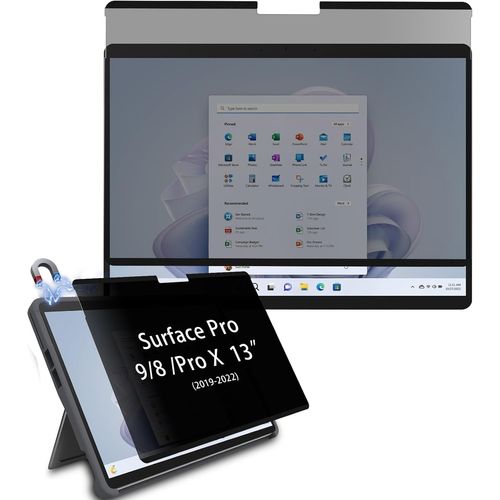 KGABERY-Amovible Magnétique Protecteur D'Écran Anti-Espion Pour 13"" Microsoft Surface Pro 9(2022)/Pro 8(2021)/Pro X(2021,2019),Filtre De Confidentialité,Anti-Spy Film De Protection