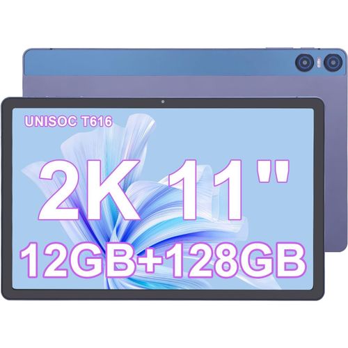 KGABERY-Tablette 11 Pouces,Tablette Android 13,Écran 2K 2000 × 1200,12Gb Ram+128 Gbrom (1 To Tf),Certifiée Google Gms|Batterie 8000 Mah,13+5 Mp,5G+2,4 G Wifi |,Garantie De 2 Ans