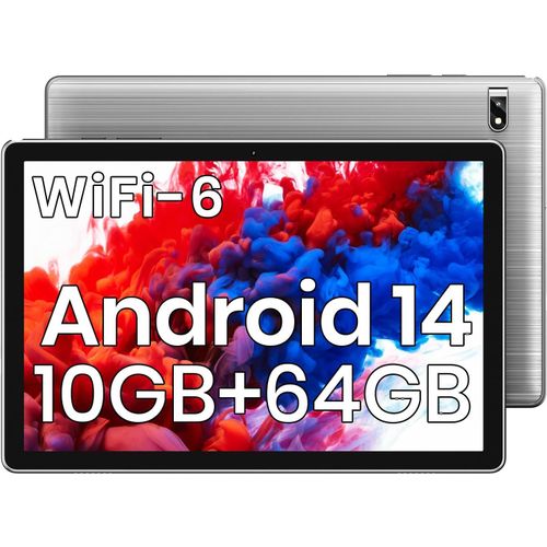KGABERY-Tablette : Tablette Android 14 2024 10 Pouces Octa-Core Tablettes 8 Go+64 Go 1 To Extensible,Batterie 6000 Mah,2,4 G+5 G Wi-Fi 6,2 Mp+8 Mp,Bluetooth5.0,1280x800 Fhd Ips Android Tablet Pc