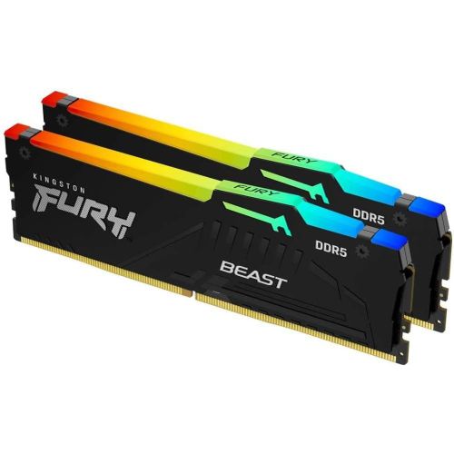 KGABERY-Fury Beast Black Rgb Expo 16Gb (2X8Gb) 6000Mt/S Ddr5 Cl36 Dimm Desktop Gaming Memory Kit Of 2-Kf560C36Bbeak2-16