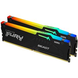 KGABERY-Fury Beast Black Rgb Expo 16Gb (2X8Gb) 6000Mt/S Ddr5 Cl36 Dimm Desktop Gaming Memory Kit Of 2-Kf560C36Bbeak2-16