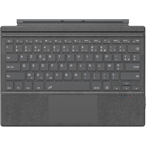 KGABERY-Clavier Français Compatible Avec Microsoft Surface Pro 7 Plus/Pro 7/Pro 6/Pro 5/Pro 4/Pro 3,Clavier Azerty Bluetooth Avec Pivot Rotatif Fin,Batterie Au Lithium Intégrée,Gris Granuleux