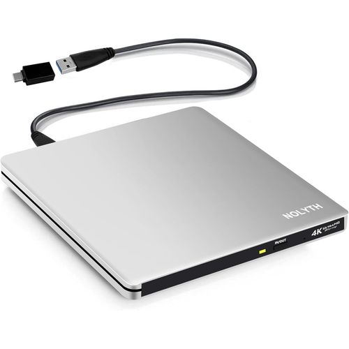KGABERY-Lecteur Blu Ray Usb 3.0 Type-C Uhd 4K Cd Dvd Bluray Graveur 3D Bd Bdxl Externe Pour Ordinateur Portable Pc Windows 11/10/8/7 Linux Mac Macbook Air Pro