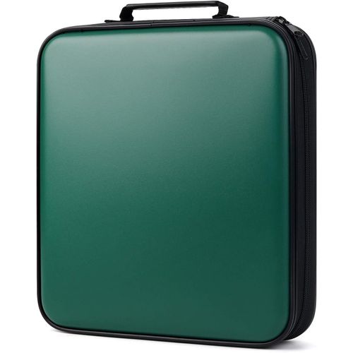 KGABERY-Étui De Rangement Pour Dvd : 160 Pochettes De Rangement Pour Cd De Voiture,Boîte De Rangement Rigide Pour Cd,Grand Portefeuille Dvd Pour Film/Musique/Jeu Et Cd Portable