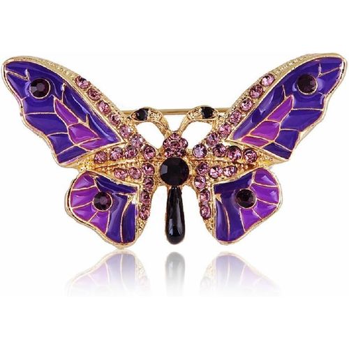 Kgabery-Broche Papillon En Diamant Coloré,Bijoux Pour Femmes,Filles,Dames,Emballage Exquis