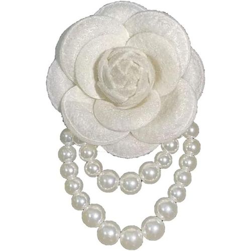 Kgabery-Broche En Laine Avec Fleur De Camélia Et Perle-Broche Classique Pour Mariage,Fête,Danse,Banquet Pour Femme-Épinglettes Élégantes Pour Robe,Costume,Cérémonie,Vêtements