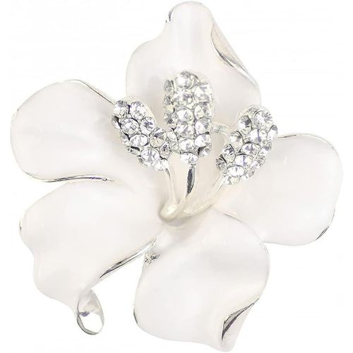 Kgabery-Broche Pour Femme En Forme De Fleur Avec Cristal Synthétique 29,8 G