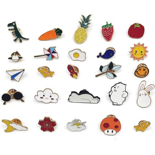 Kgabery-25 Pièces Épingles En Émail,Broche Badge,Cartoon Broches,Pin Badges,Veste Chemises Décor,Badges À Épingle En Émail,Pour Vêtements,Sacs,Vestes,Accessoires