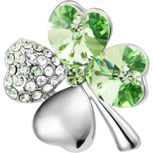 Kgabery-Broche En Cristal Trèfle À Quatre Feuilles Broche En Zircon Exquise Broche En Cristal Autrichien Sacs À Dos Pour Femmes Vêtements Vestes Accessoires