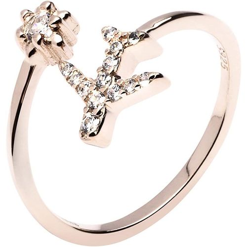 Kgabery-Bague D'avion En Argent 925 Avec Zircons Étincelants-Bague Ajustable De Qualité Idée De Cadeau Spécial Pour La Femme Qui Voyage Et Le Voyageur-Modèle Cape Town