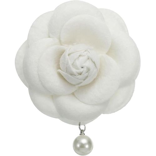 Kgabery-Broches En Forme De Fleur De Camélia,Broches Vintage En Tissu Avec Perles Artificielles,Élégantes Épingles Florales Pour Femmes,Chapeau,Robe,Chemise,Cravate,Violet