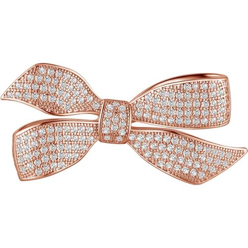 Kgabery-Broche N?ud En Zircon Broche En Laiton Et Zircon Broche Zircone Femme Convient Pour Les Robes Mariages Fêtes Accessoires Cadeaux-Zircone Cubique De Qualité Aaa