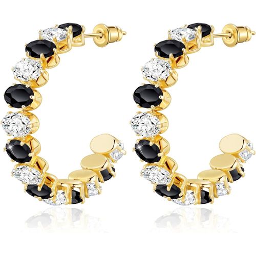 Kgabery-Créoles En Acier Inoxydable Pour Femmes,Grandes Boucles D'oreilles Tendance Hypoallergéniques,Disponibles En Or Et En Argent