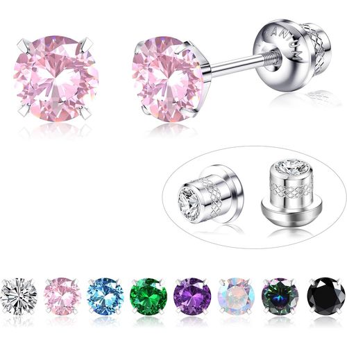Kgabery-G23 Titane Boucles D'oreilles Femme Argent Hypoallergéniques Helix Piercing Oreille Zirconium Cartilage Boucles D'oreilles Femme Homme Pierre De Naissance Titane Clous D'oreilles