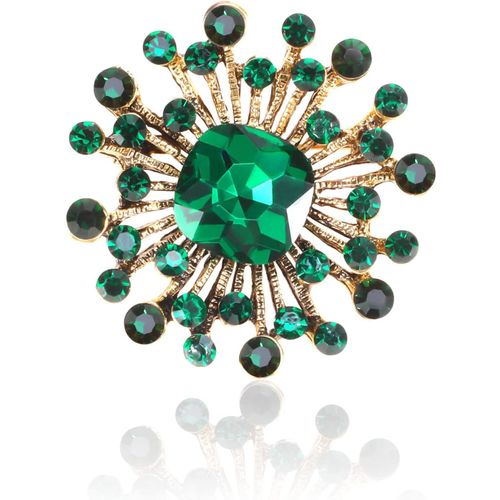 Kgabery-Broches Pour Femmes Cristal,Ajouré Broche Géométrique En Cristal Bijoux,Broche De Bouquet De Mariage Pour Dames Épinglette Pour Anniversaire,Fête,Anniversaire